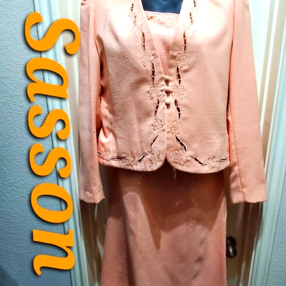 Vintage 80s Sasson 3PC Business Suit, Size 14/15 - Picture 1 of 16